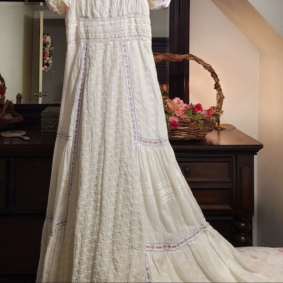 Rare LoveShackFancy Jessie Dress White Size: 8 - Picture 3 of 14